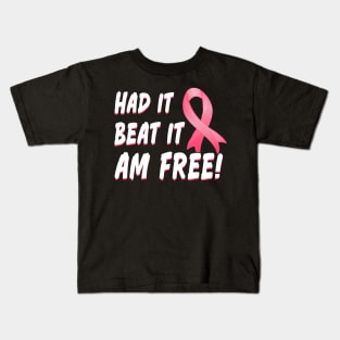 Free Womens Breast Cancer Survivor Breast Cancer Awareness Kids T-Shirt